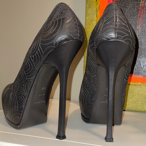 YSL: TRIBTOO 105 Pump, NAPPA Medium Grey Size 40.5 (9.5) - Picture 8 of 10